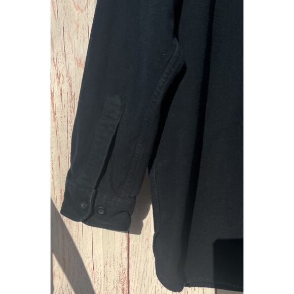 LL Bean Chamois Heavy Weight Flannel Shirt Trad Fit Button Navy Blue Men's XXL - Picture 3 of 8